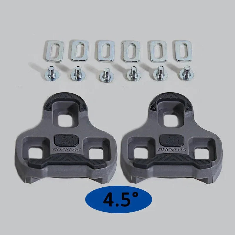 LOOK Keo Cleats 용 BUCKLOS 플로트로드 사이클링 신발 Look Keo 자전거 용 페달 클리트 자동 잠금 페달 플레이트 4.5/9 학위 1/2pc