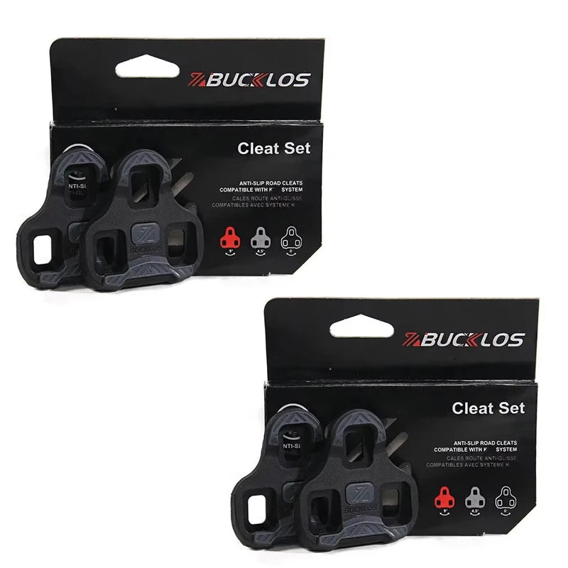 LOOK Keo Cleats 용 BUCKLOS 플로트로드 사이클링 신발 Look Keo 자전거 용 페달 클리트 자동 잠금 페달 플레이트 4.5/9 학위 1/2pc