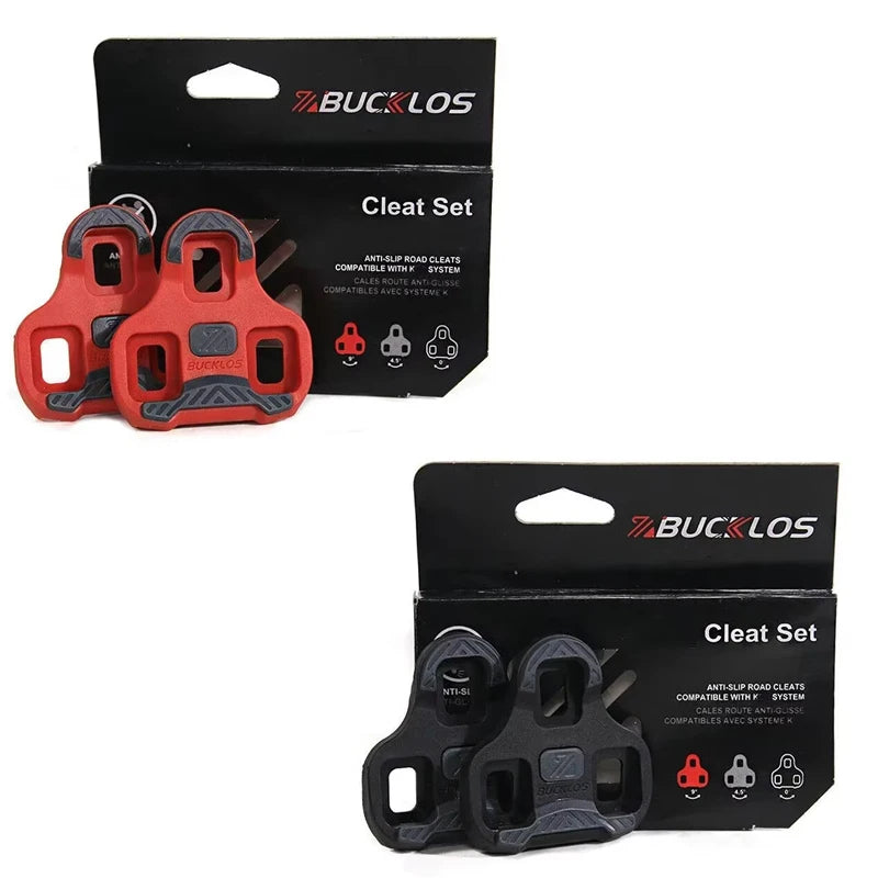 LOOK Keo Cleats 용 BUCKLOS 플로트로드 사이클링 신발 Look Keo 자전거 용 페달 클리트 자동 잠금 페달 플레이트 4.5/9 학위 1/2pc