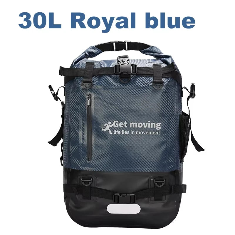 30L Outdoor Waterproof Backpack Large Capacity Swimming Bag Dry Sack Floating Dry Gear Bags Boating Fishing Rafting Trekking Bag