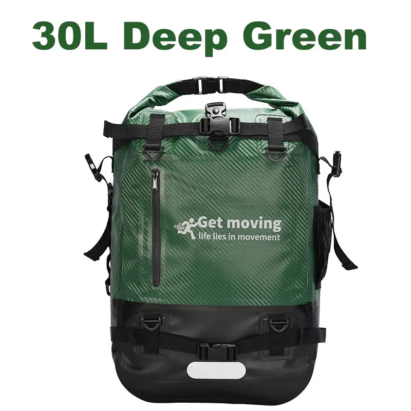 30L Outdoor Waterproof Backpack Large Capacity Swimming Bag Dry Sack Floating Dry Gear Bags Boating Fishing Rafting Trekking Bag