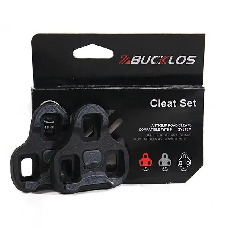 LOOK Keo Cleats 용 BUCKLOS 플로트로드 사이클링 신발 Look Keo 자전거 용 페달 클리트 자동 잠금 페달 플레이트 4.5/9 학위 1/2pc