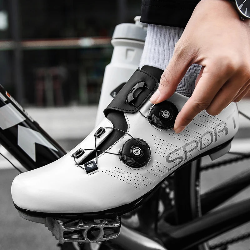 Hot Sale Ultralight Cycling Shoes Self-Locking Racing Road Bike Shoes MTB Flat Sneakers Men Bicycle SPD Cleat Sport Shoes Unisex