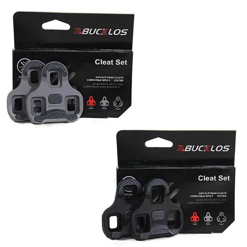 LOOK Keo Cleats 용 BUCKLOS 플로트로드 사이클링 신발 Look Keo 자전거 용 페달 클리트 자동 잠금 페달 플레이트 4.5/9 학위 1/2pc