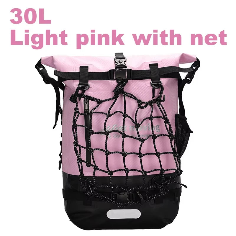 30L Outdoor Waterproof Backpack Large Capacity Swimming Bag Dry Sack Floating Dry Gear Bags Boating Fishing Rafting Trekking Bag