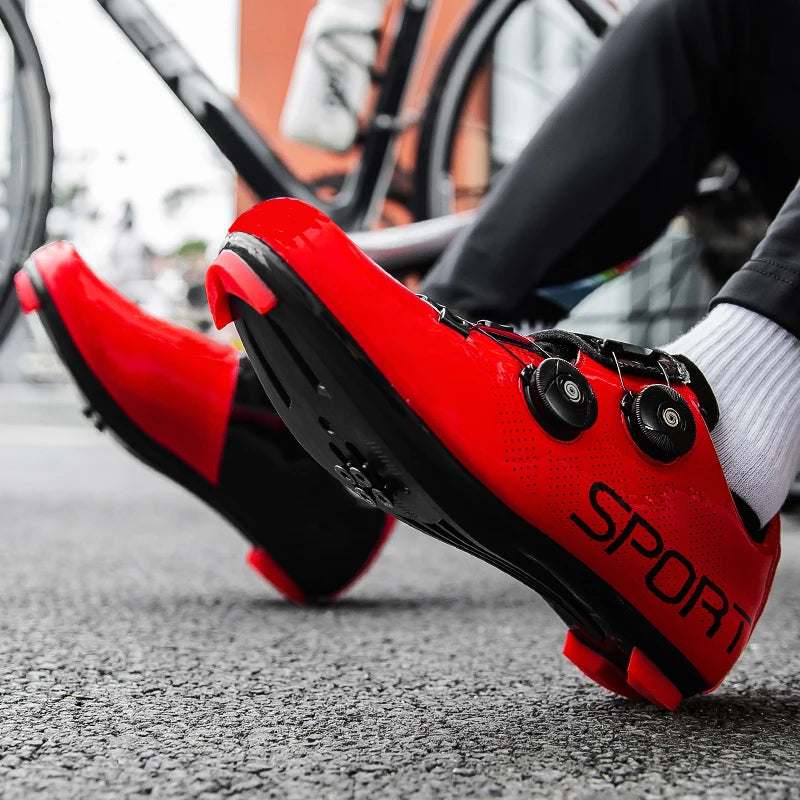 Hot Sale Ultralight Cycling Shoes Self-Locking Racing Road Bike Shoes MTB Flat Sneakers Men Bicycle SPD Cleat Sport Shoes Unisex