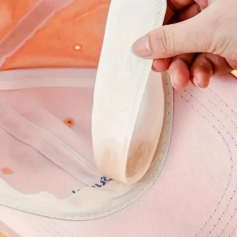 Chapéu descartável almofada de suor forro de chapéu absorvente ajustável para bonés de beisebol e camisas protetor de colarinho de algodão acessórios de caminhada
