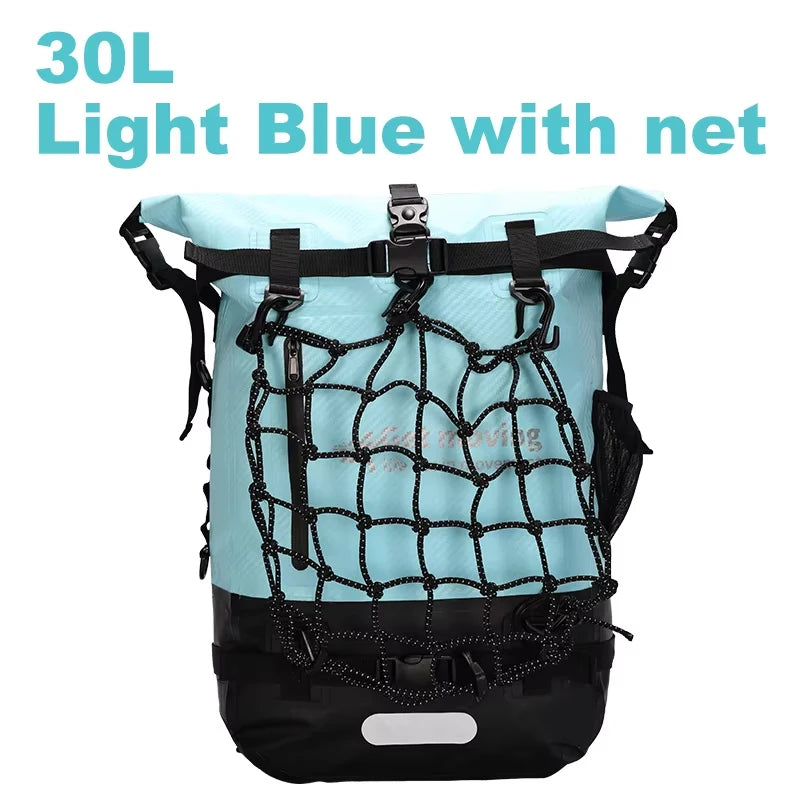 30L Outdoor Waterproof Backpack Large Capacity Swimming Bag Dry Sack Floating Dry Gear Bags Boating Fishing Rafting Trekking Bag