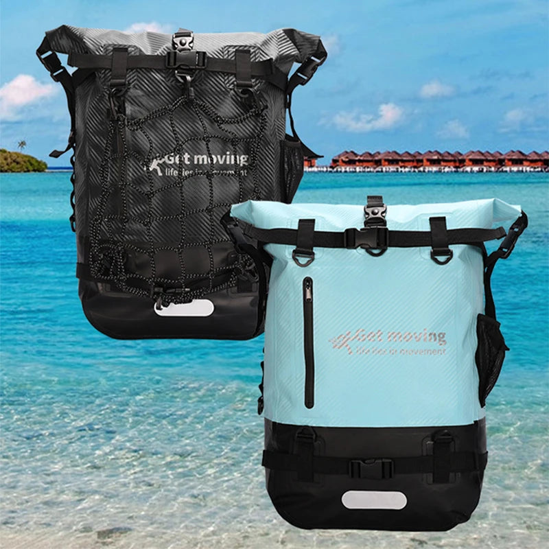 30L Outdoor Waterproof Backpack Large Capacity Swimming Bag Dry Sack Floating Dry Gear Bags Boating Fishing Rafting Trekking Bag