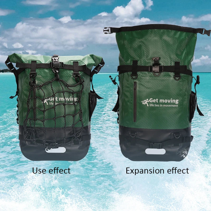 30L Outdoor Waterproof Backpack Large Capacity Swimming Bag Dry Sack Floating Dry Gear Bags Boating Fishing Rafting Trekking Bag