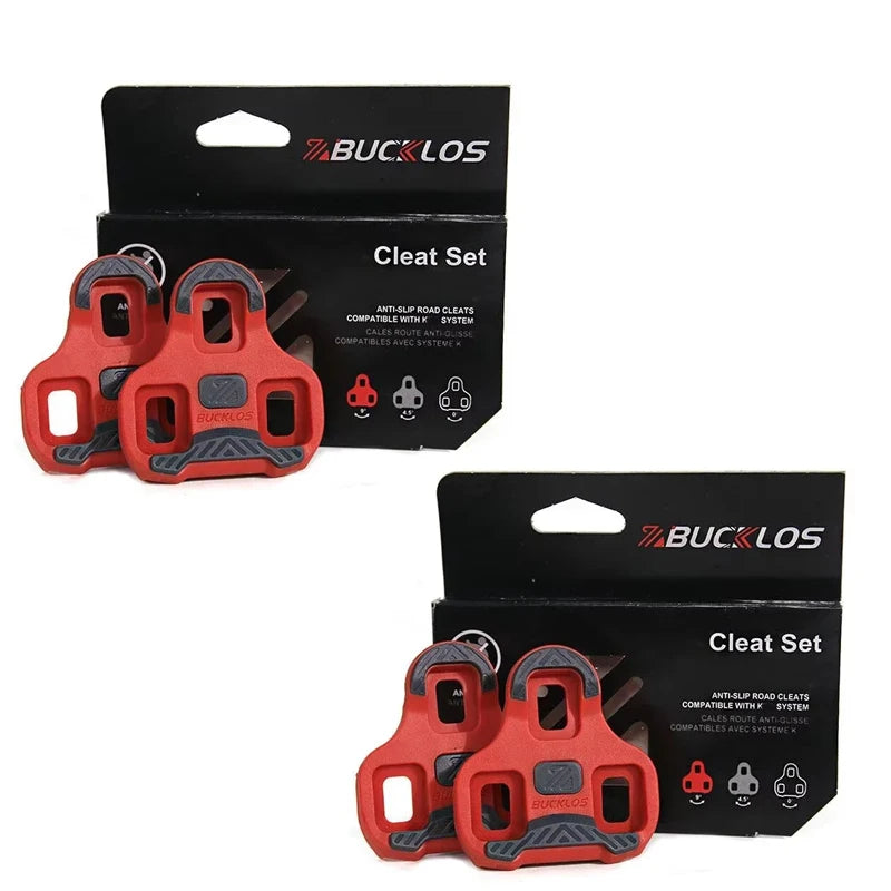 LOOK Keo Cleats 용 BUCKLOS 플로트로드 사이클링 신발 Look Keo 자전거 용 페달 클리트 자동 잠금 페달 플레이트 4.5/9 학위 1/2pc