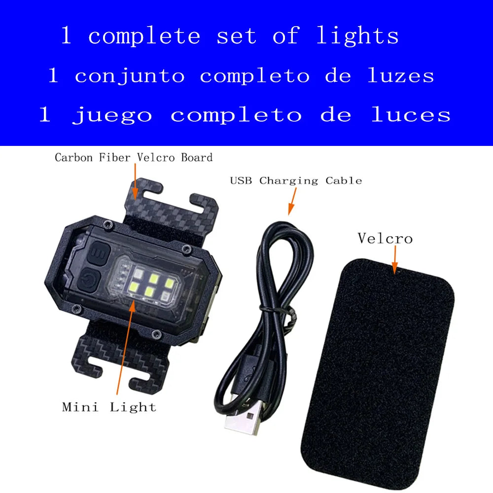 Lanterna tática edc portátil mini luz ou placa de laço de gancho acampamento caminhadas segurança piscando luz para 25mm mochila cinta