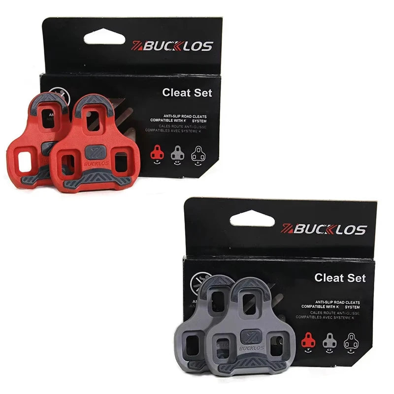 LOOK Keo Cleats 용 BUCKLOS 플로트로드 사이클링 신발 Look Keo 자전거 용 페달 클리트 자동 잠금 페달 플레이트 4.5/9 학위 1/2pc