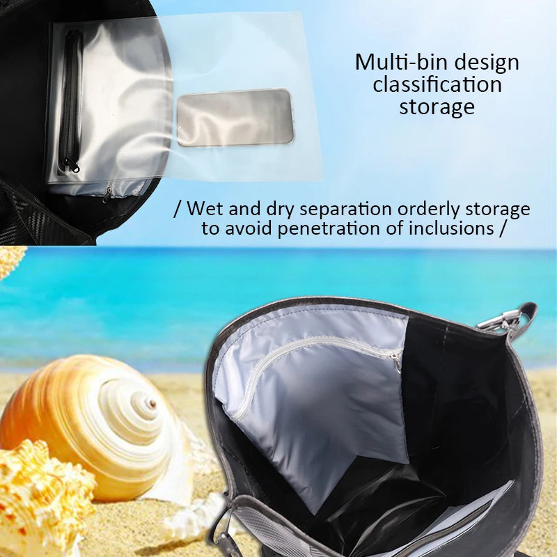 30L Outdoor Waterproof Backpack Large Capacity Swimming Bag Dry Sack Floating Dry Gear Bags Boating Fishing Rafting Trekking Bag