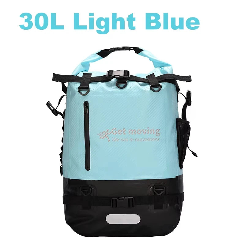 30L Outdoor Waterproof Backpack Large Capacity Swimming Bag Dry Sack Floating Dry Gear Bags Boating Fishing Rafting Trekking Bag