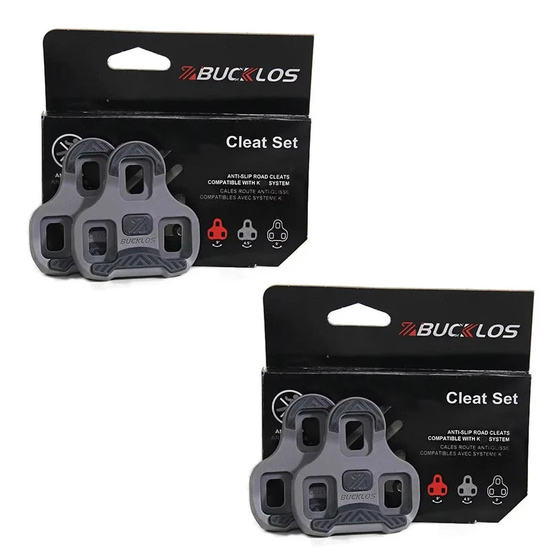 LOOK Keo Cleats 용 BUCKLOS 플로트로드 사이클링 신발 Look Keo 자전거 용 페달 클리트 자동 잠금 페달 플레이트 4.5/9 학위 1/2pc