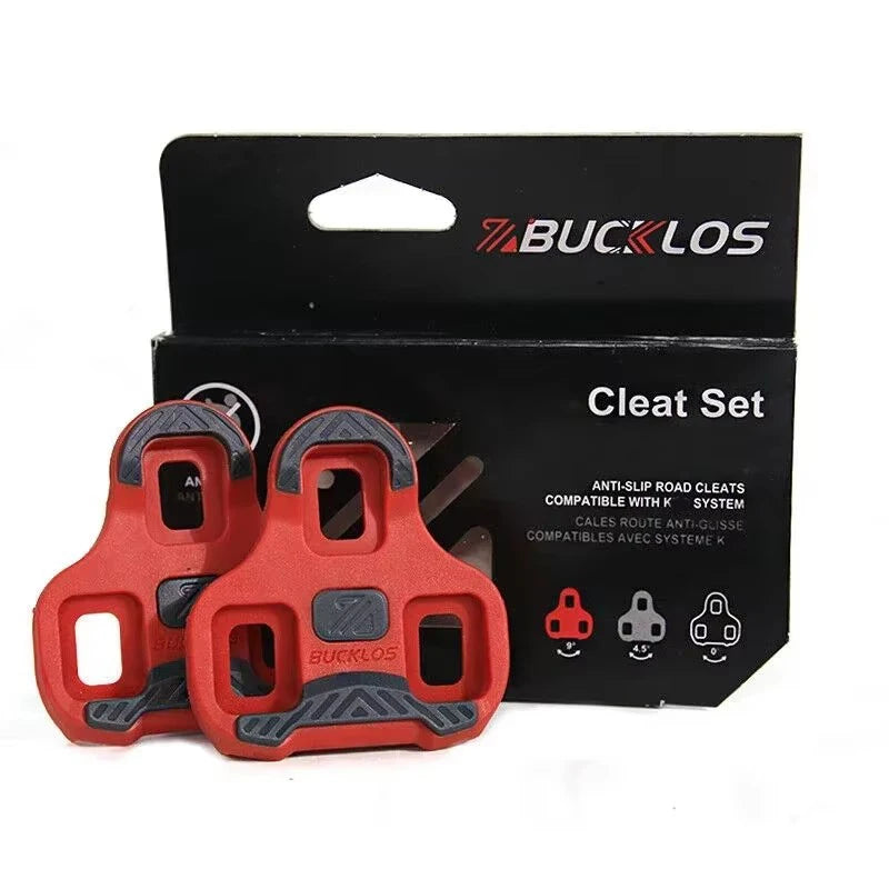 LOOK Keo Cleats 용 BUCKLOS 플로트로드 사이클링 신발 Look Keo 자전거 용 페달 클리트 자동 잠금 페달 플레이트 4.5/9 학위 1/2pc
