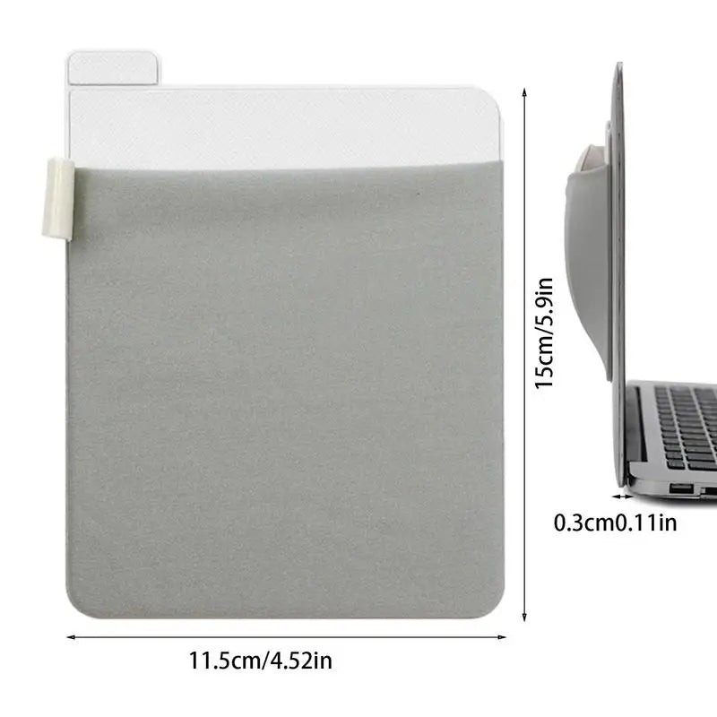 Pocket Pouch For Laptop Adhesive Laptop Back Storage Bag Portable Reusable Storage Pocket For External Hard Drive Stylus Pens