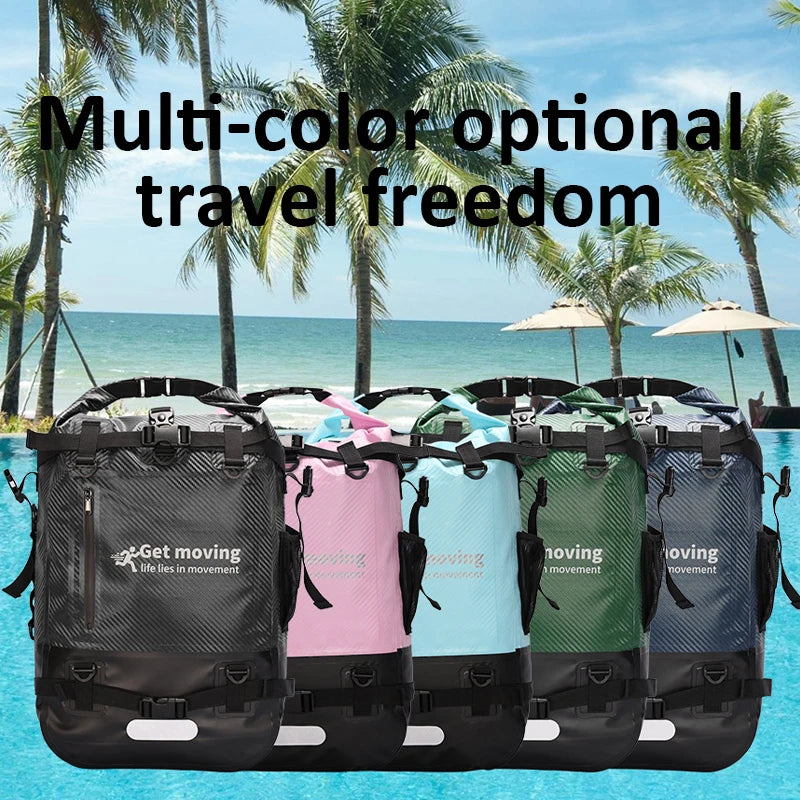 30L Outdoor Waterproof Backpack Large Capacity Swimming Bag Dry Sack Floating Dry Gear Bags Boating Fishing Rafting Trekking Bag