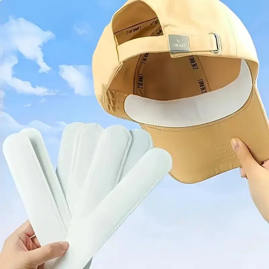 Chapéu descartável almofada de suor forro de chapéu absorvente ajustável para bonés de beisebol e camisas protetor de colarinho de algodão acessórios de caminhada